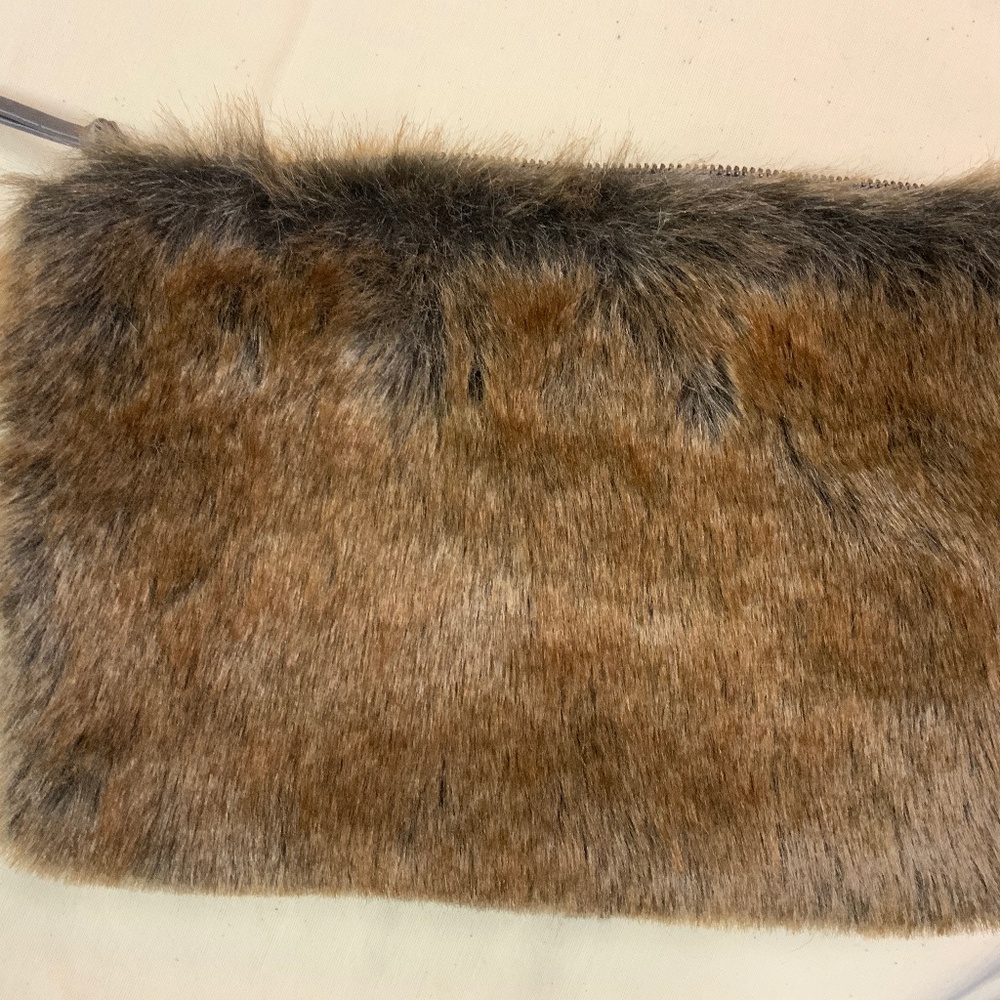 Faux fur clutch